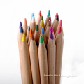 7'' Drawing natural wooden color pencil with colorful end,wood color pencil